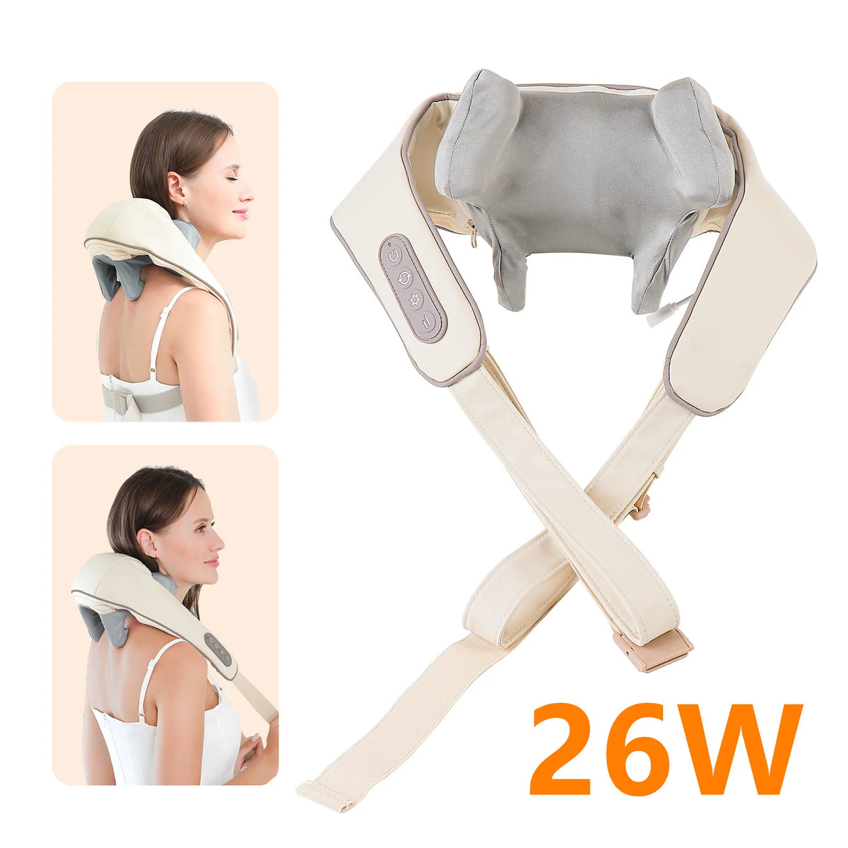 Masseur Nuque & Épaules Sans Fil 20W/26W Trapèze 3D – CLEVI Paris
