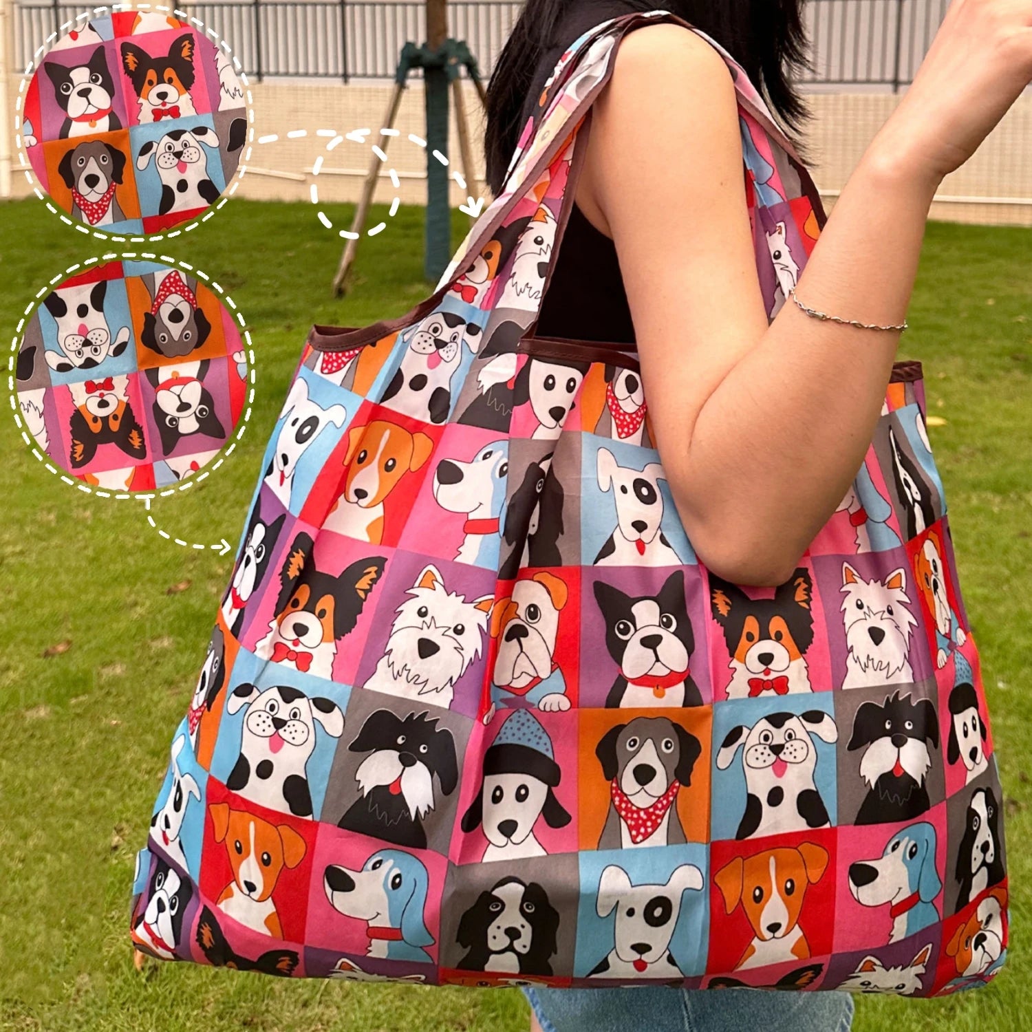 Tote Bag Polyester Grande Capacité | Sac Cabas Léger Pliable 25 Coloris – CLEVI Paris