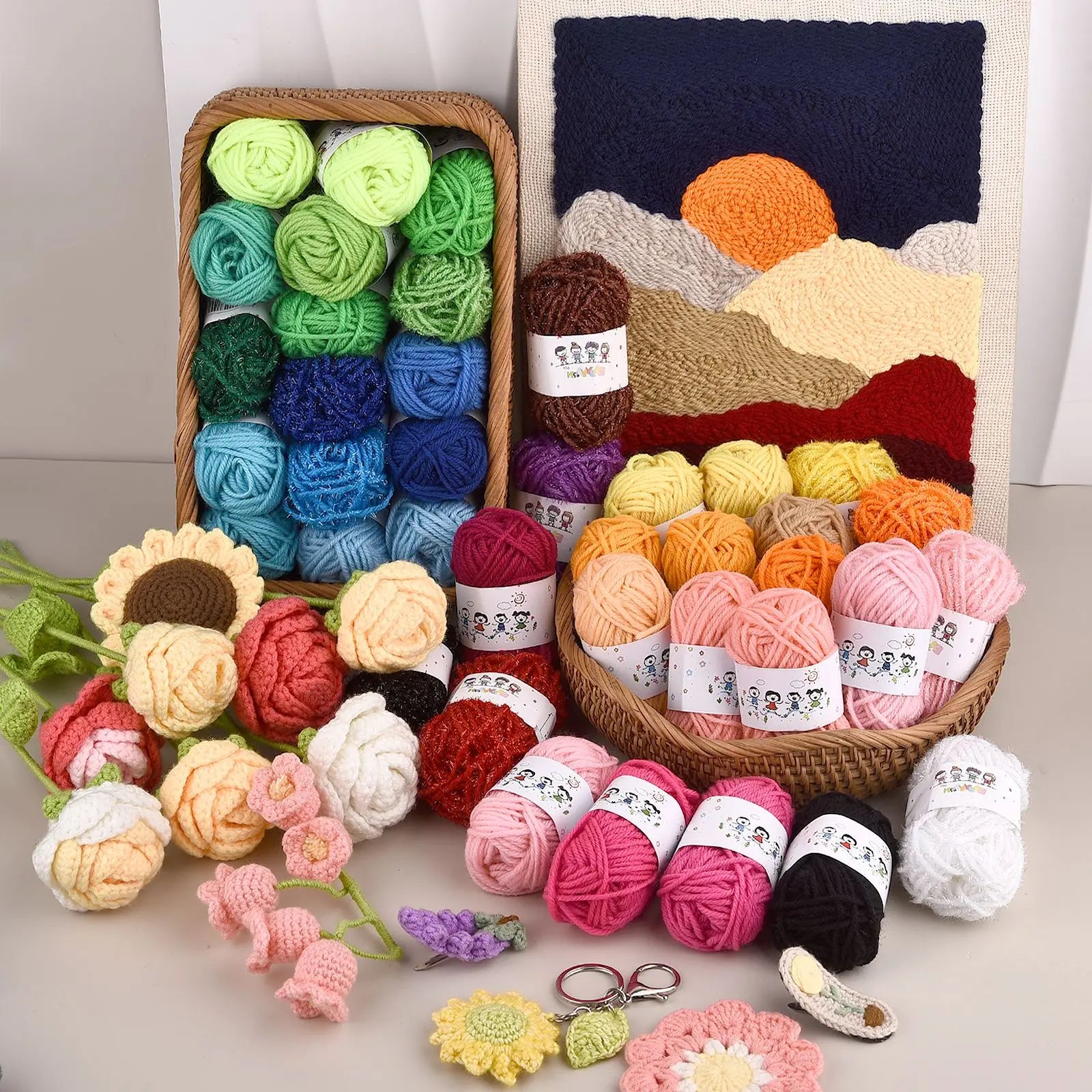 Set Fils Acryliques 12 Couleurs | Tricot, Crochet & Couture DIY, Pelotes 7g – CLEVI Paris