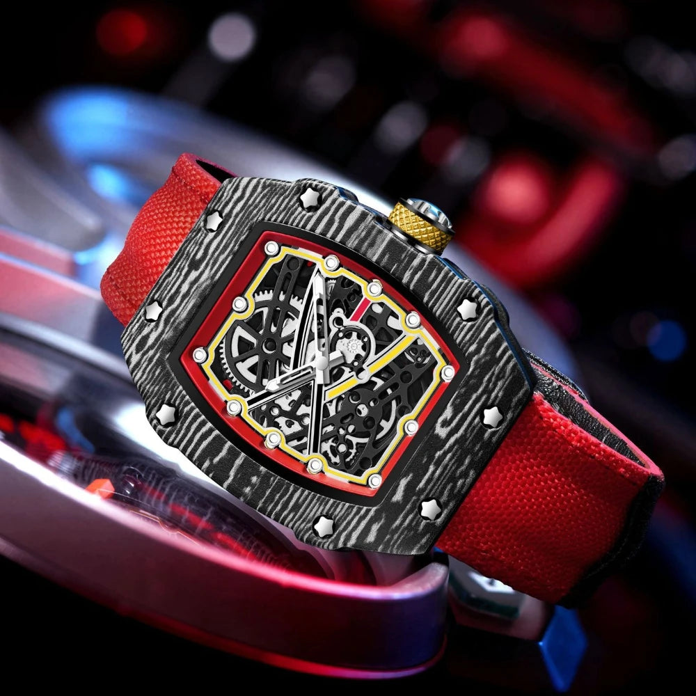 STARPERISH Montre Automatique Japonais Homme Tonneau Ultra-Fin Nylon Lumineux – CLEVI Paris