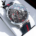 PLAYBOY 3063 Montre Homme Quartz Ronde Calendrier Silicone Coffret 30M – CLEVI Paris