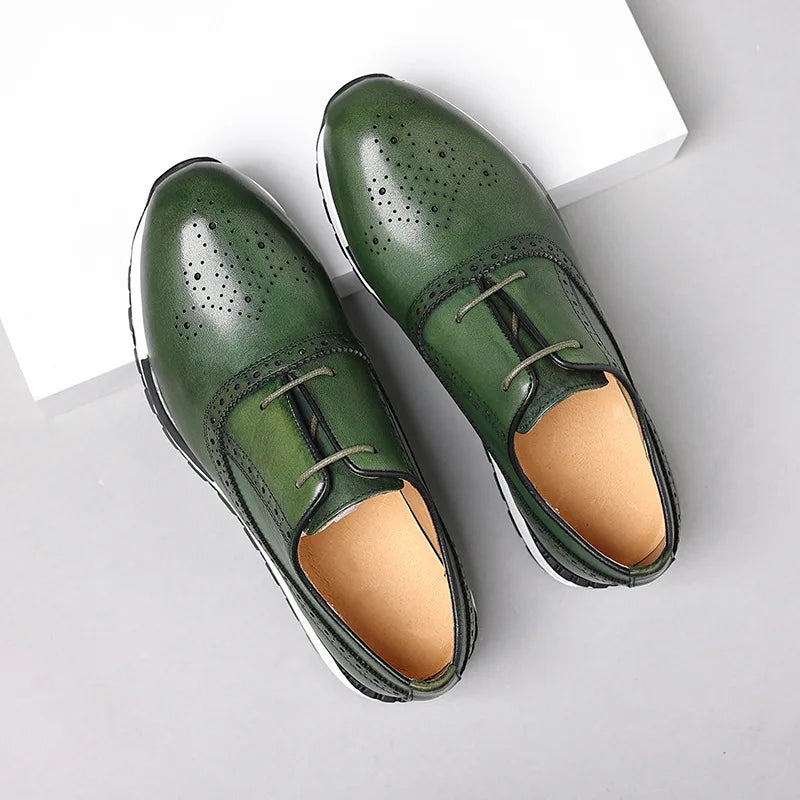 Loafer Brogue Homme Cuir Véritable Design Britannique | Rehaussant Bullock 4 Coloris