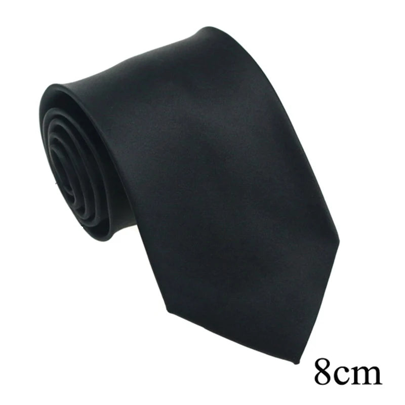 Cravate unisexe unie 6 à 8 cm – CLEVI Paris