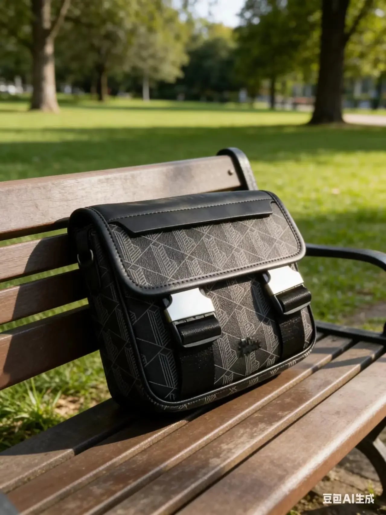 Sac Bandoulière Homme Rétro Imprimé PU Casual 21×9×18cm 9 Coloris – CLEVI Paris