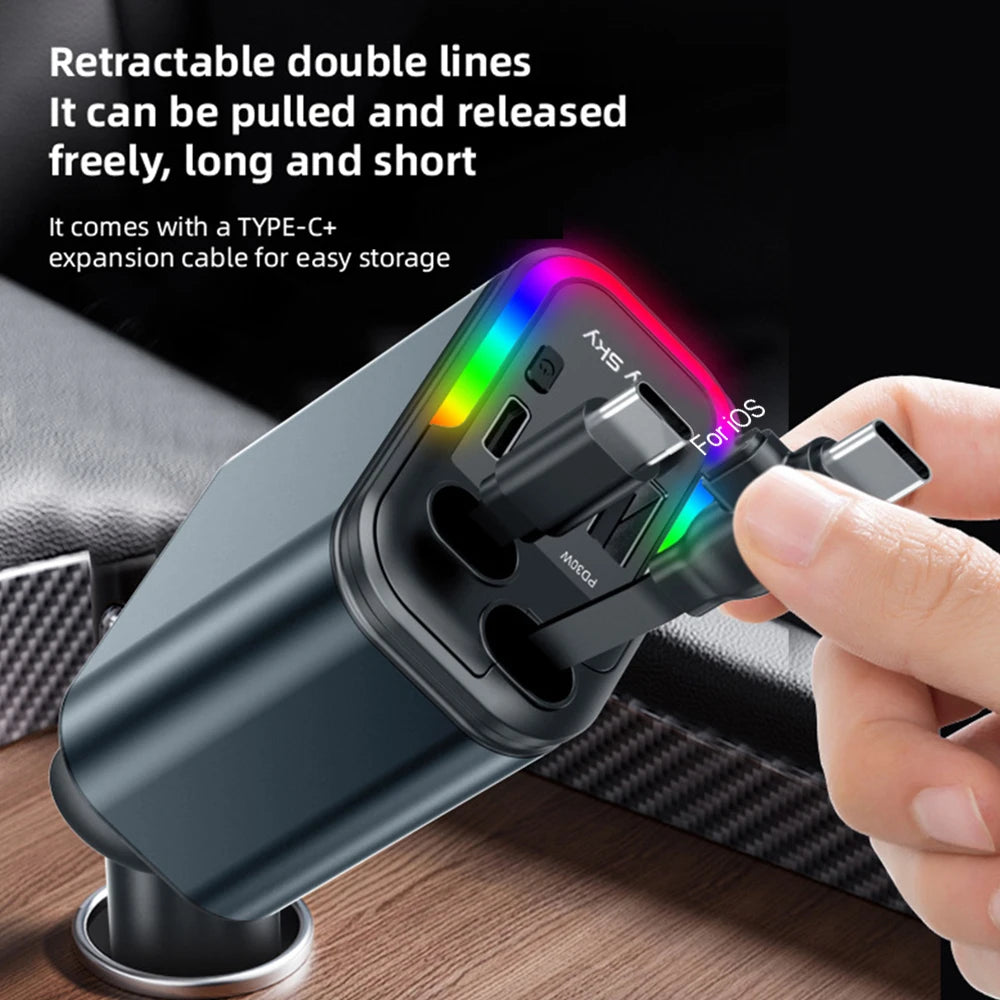 Émetteur FM Voiture 180W – Charge Rapide PD QC3.0 Bluetooth 5.3 Mains Libres Lecteur USB/TF Affichage Tension – CLEVI Paris