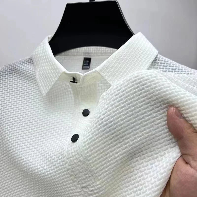 Polo Homme Casual Été – Manches Courtes Respirant Polyester Uni 6 Couleurs M à 4XL – CLEVI Paris