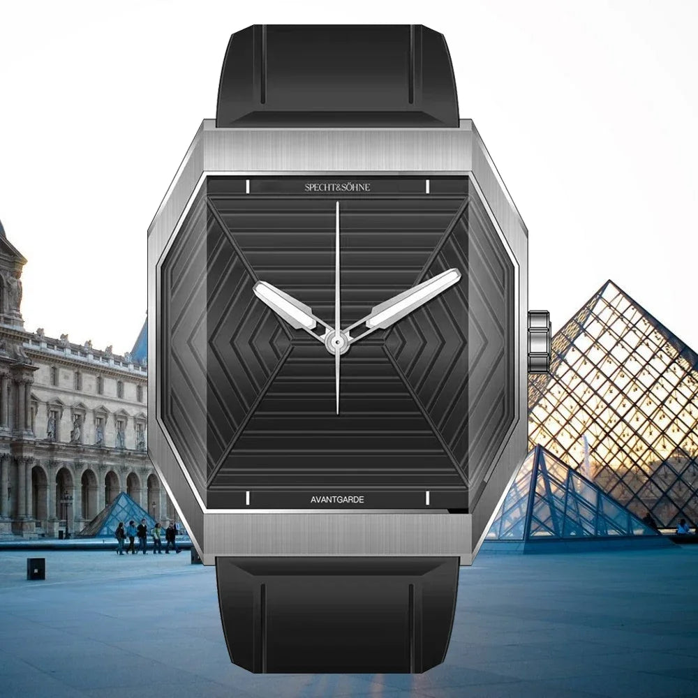 Montre Quartz Homme Specht & Söhne SP0026 – Octogone, Saphir 3D & Cadran Pyramides