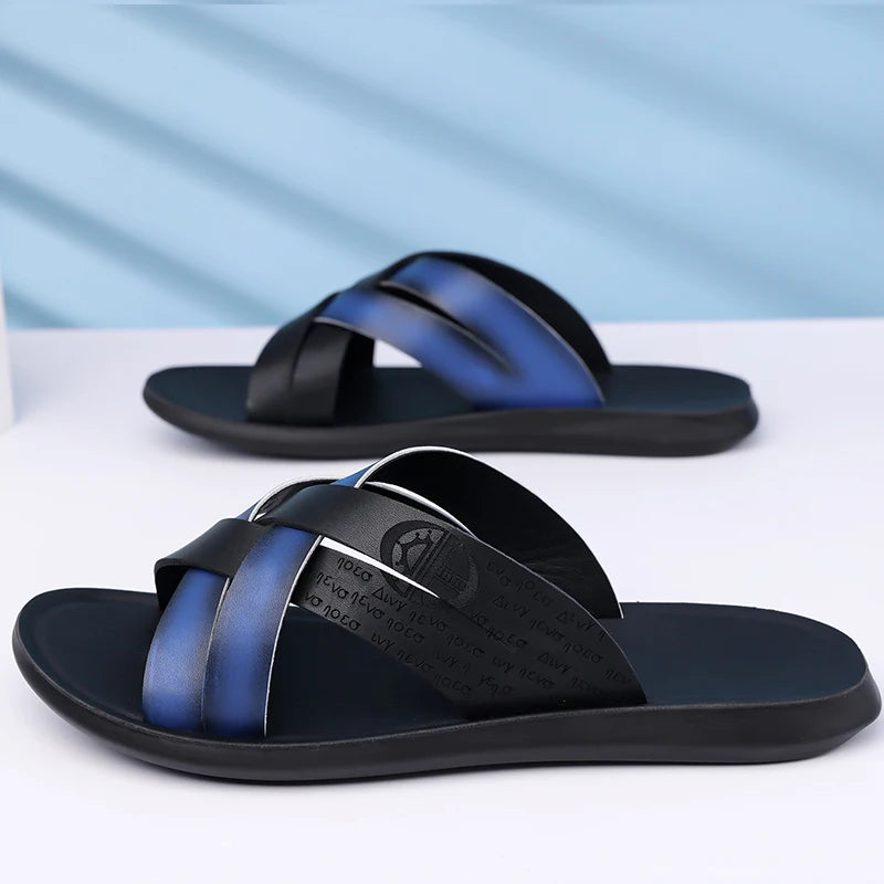 Claquettes Homme Semelle Souple Antidérapantes Street Style – Pointures 38-48 – CLEVI Paris