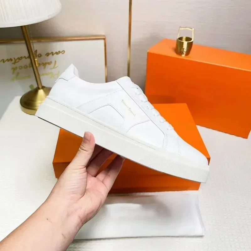 Sneakers Cuir Blanc Plateforme Unisexe – CLEVI Paris