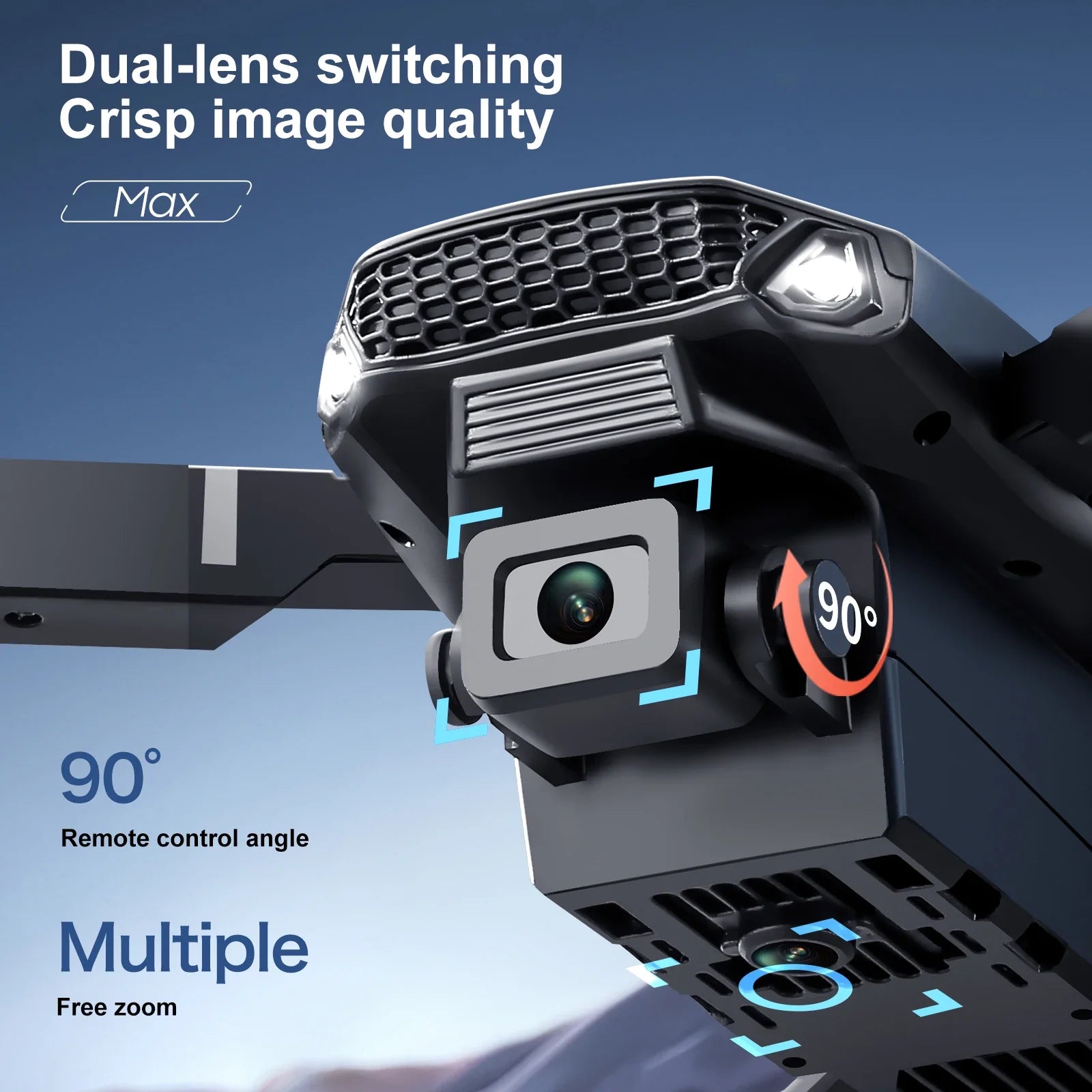 Drone E99 PRO 8K Double Caméra – Écran Télécommande, GPS, Brushless, Garde-Hélices & 12 Min de Vol – CLEVI Paris