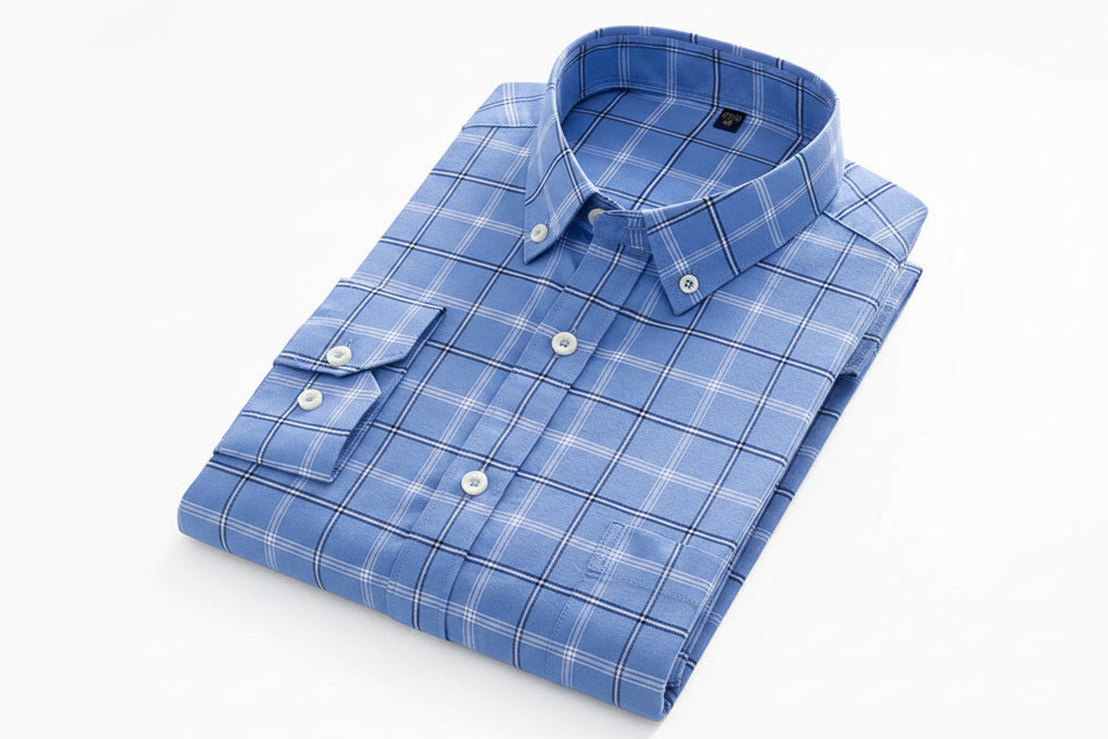 Chemise Homme Oxford Manches Longues Coton Slim Fit – CLEVI Paris