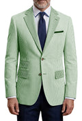 Blazer homme rayé en seersucker – CLEVI Paris