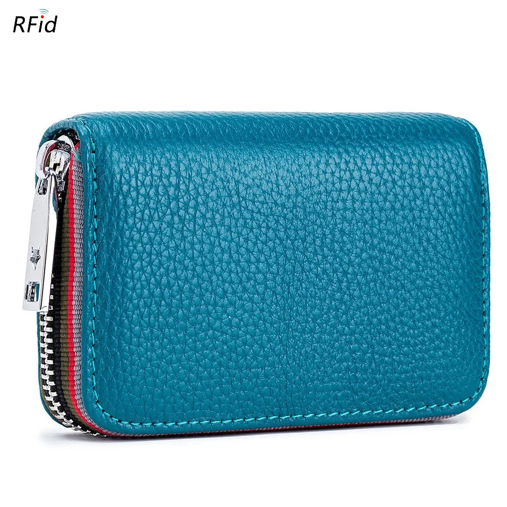 Porte-cartes Zippé en Cuir Véritable — CLEVI Paris