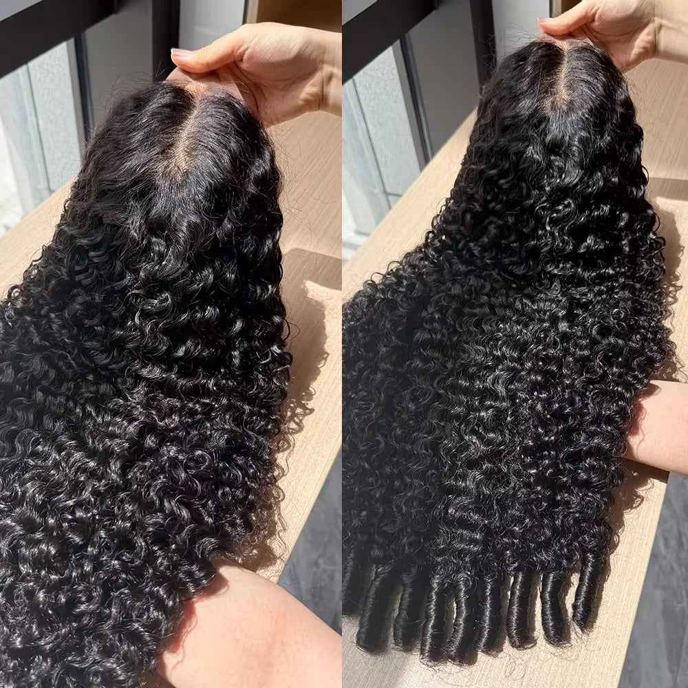Perruque bouclée longue, cheveux humains – CLEVI Paris