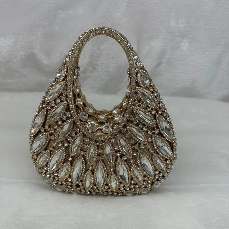 Pochette Soirée Femme Minaudière Strass Cristal 9 Coloris Mariage Gala – CLEVI Paris