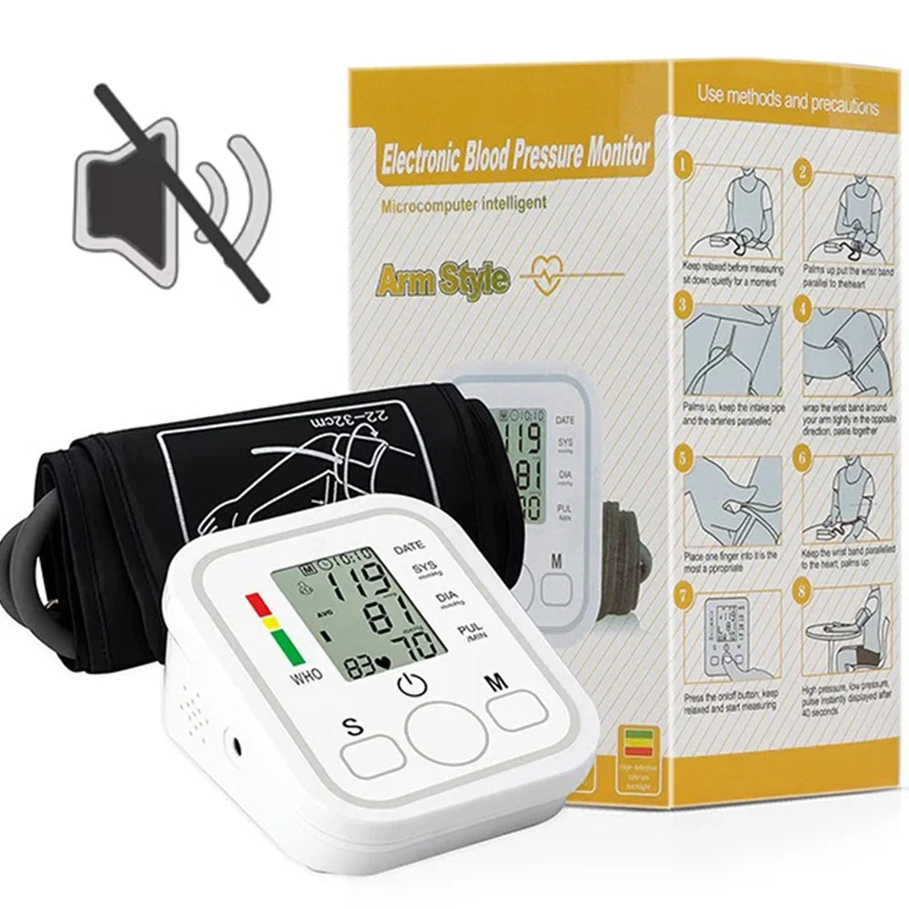 Tensiomètre Bras Automatique Vocal LCD Fréquence Cardiaque – CLEVI Paris