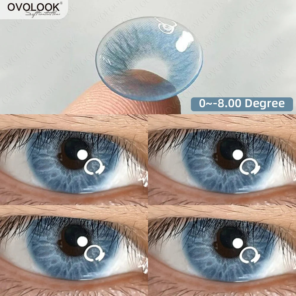 Lentilles de Contact Colorées Myopie OVOLOOK | Diopters -0 à -8 | 10 Couleurs – CLEVI Paris