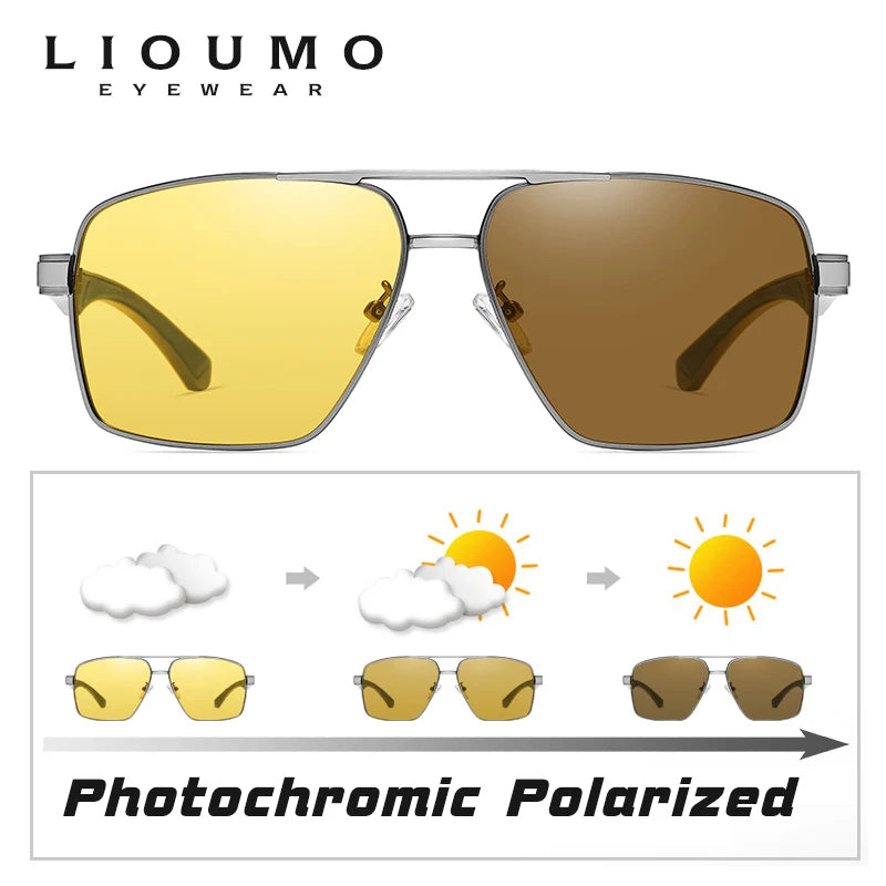 LIOUMO Lunettes Photochromiques Polarisées Vision Nocturne Anti-Reflets UV400 – CLEVI Paris