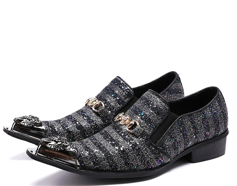 Loafers Luxe Homme Cuir Véritable Spikes Argentés & Dorés Slip-On – 14 Coloris, Tailles EU37-48 – CLEVI Paris