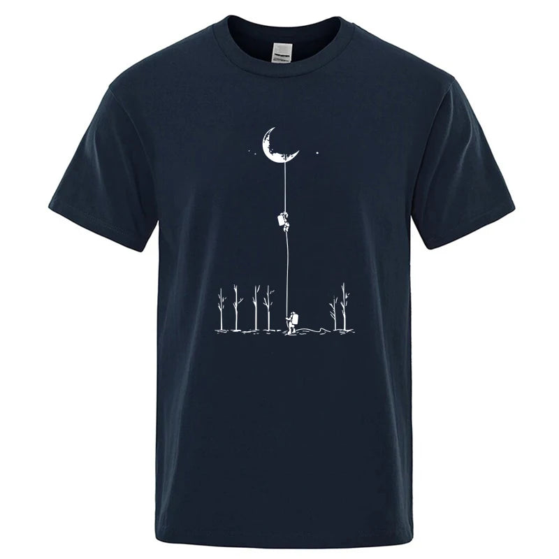T-Shirt Homme Imprimé Astronaute Hip-Hop Coupe Loose Col Rond 11 Coloris – CLEVI Paris