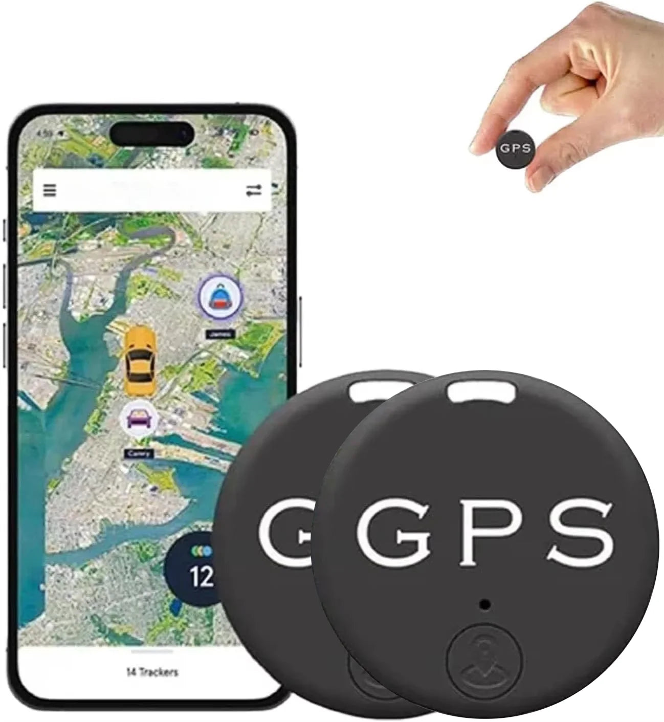 Mini Traceur GPS Anti-Perte LISIXLIUYI – Magnétique, Bluetooth, Autonomie 6 Mois, Taille Pièce de Monnaie, Lot de 1 à 4