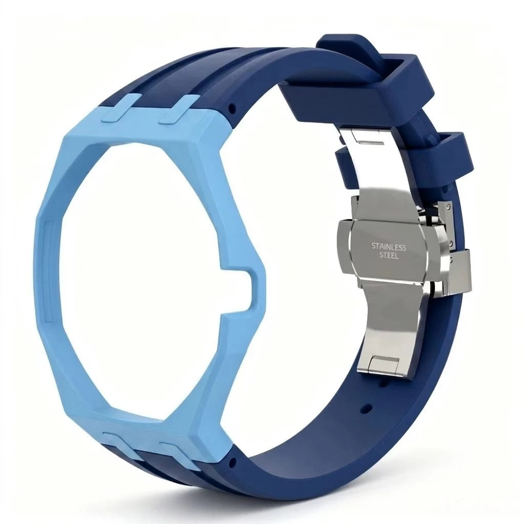 Kit Bracelet FKM + Boîtier Céramique Compatible Swatch x AP Royal Oak Boucle Déployante – CLEVI Paris