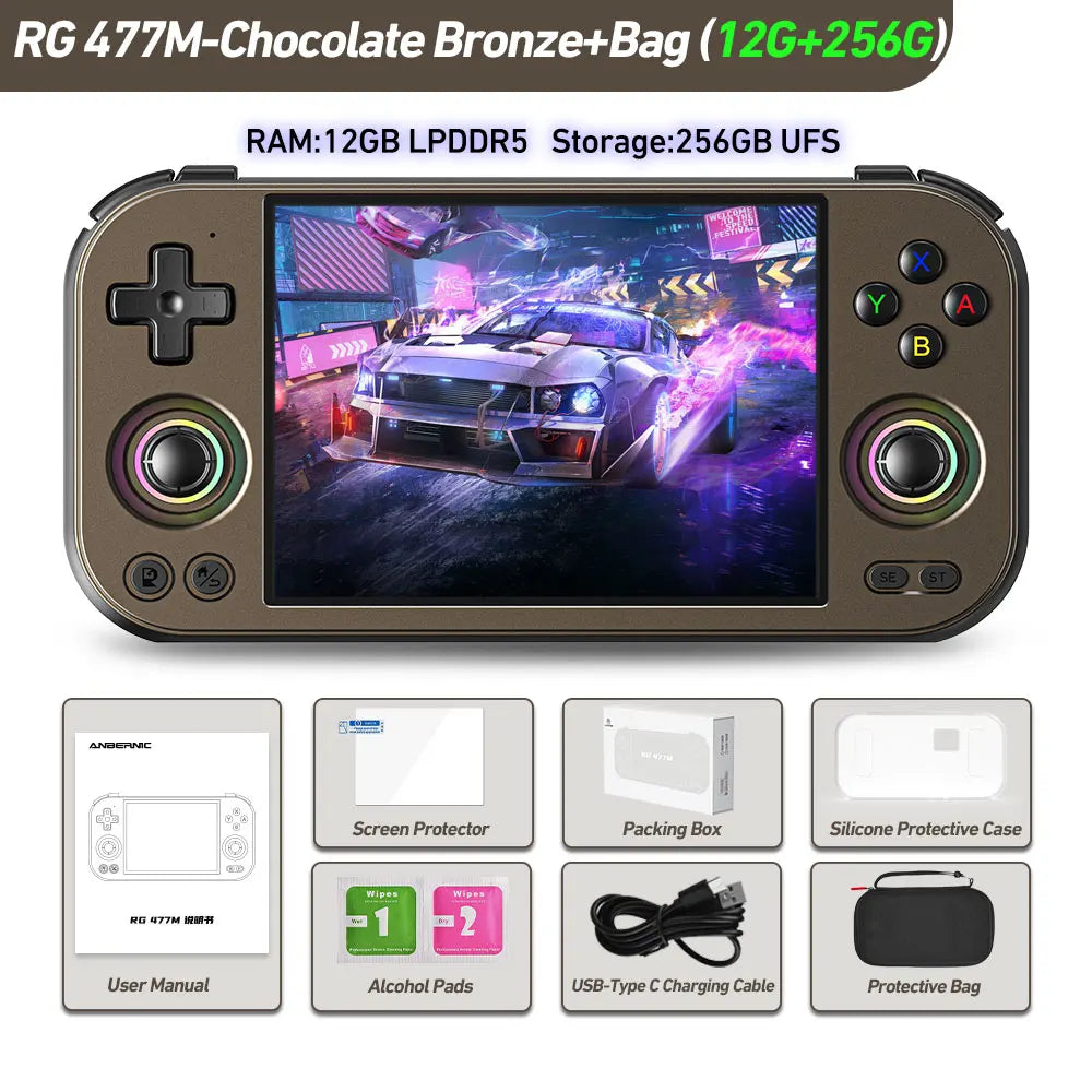 Console Portable Anbernic RG477M Retro 4.7" Dimensity 8300 Android 14 – CLEVI Paris