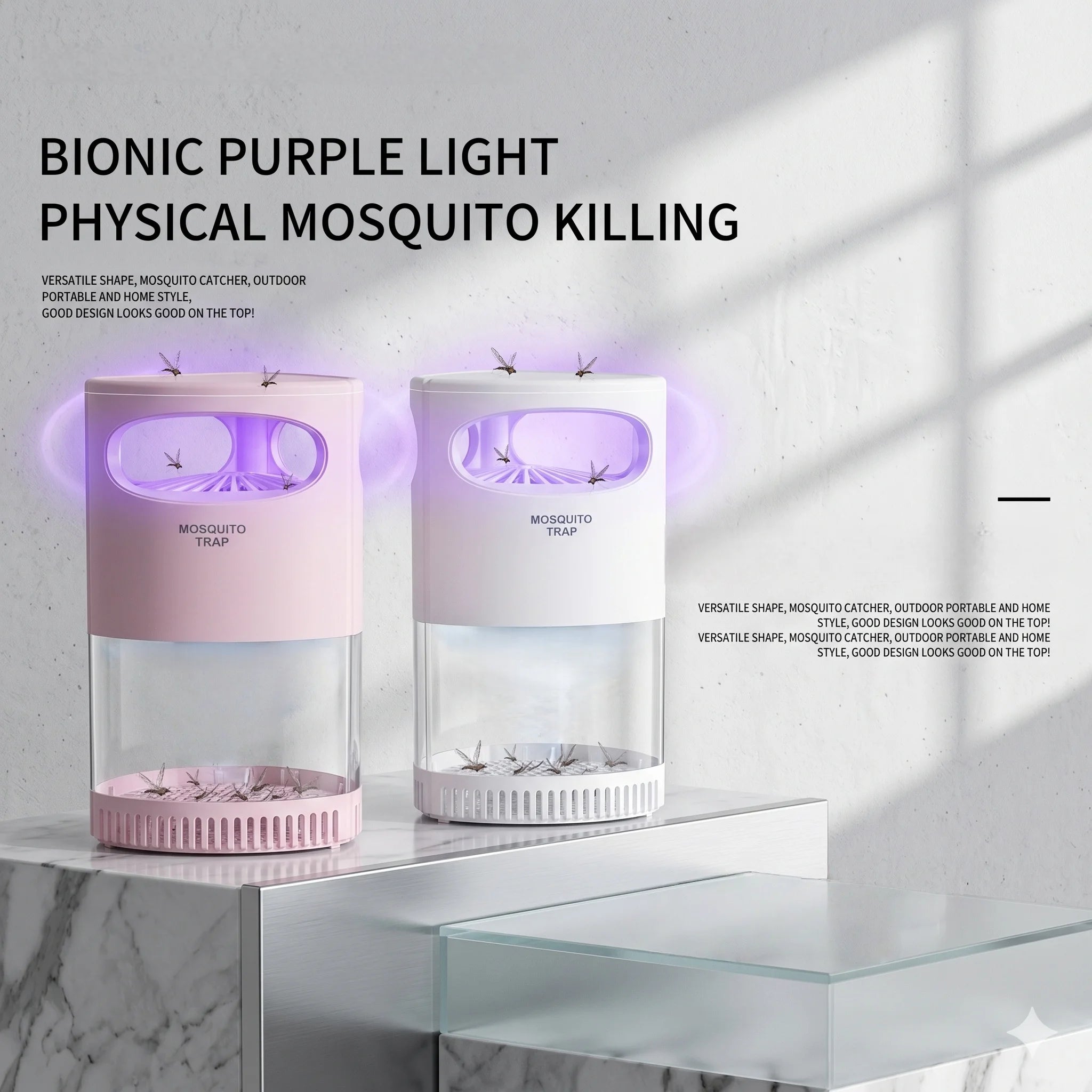 Lampe Anti-Moustiques UV Lumière Violette | Aspiration Puissante USB Silencieuse Intérieur – CLEVI Paris