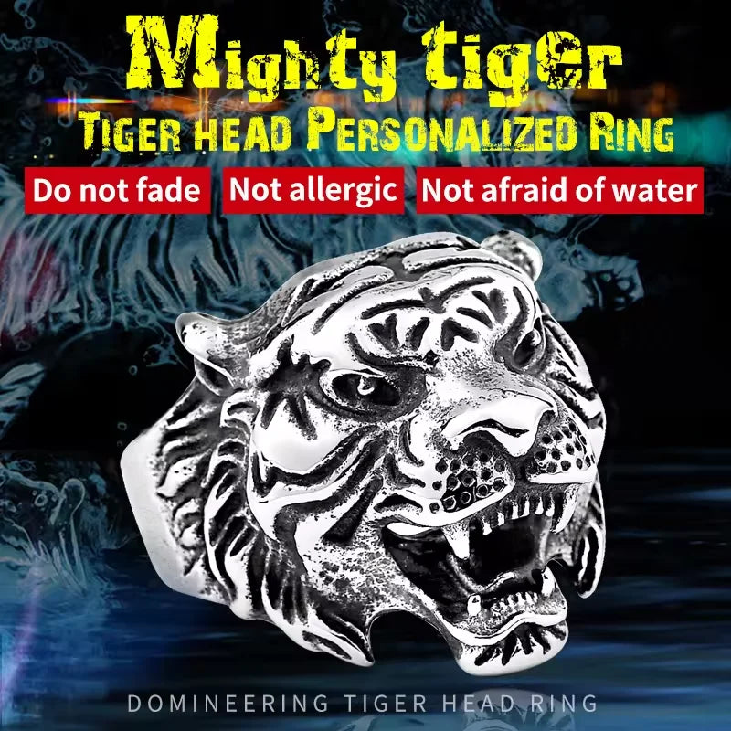 Bague Homme Acier Inoxydable Motif Animal – CLEVI Paris