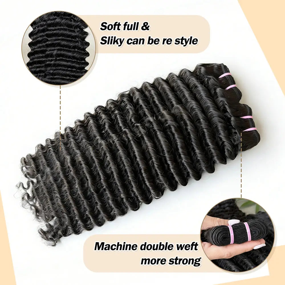 Extensions Cheveux Humains Brésiliens Remy Hair Body Wave Straight Deep Wave 1/3/4 Mèches 10-44 Pouces – CLEVI Paris