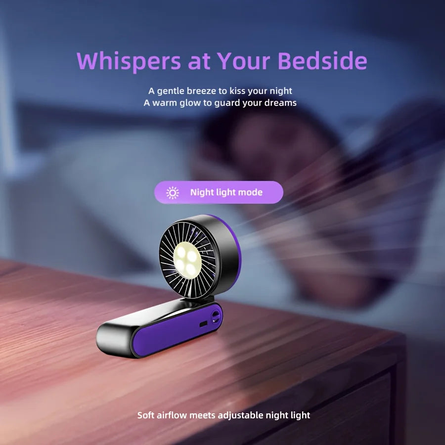 Ventilateur Portable Pliable avec Pack de Glace & Affichage LED – CLEVI Paris
