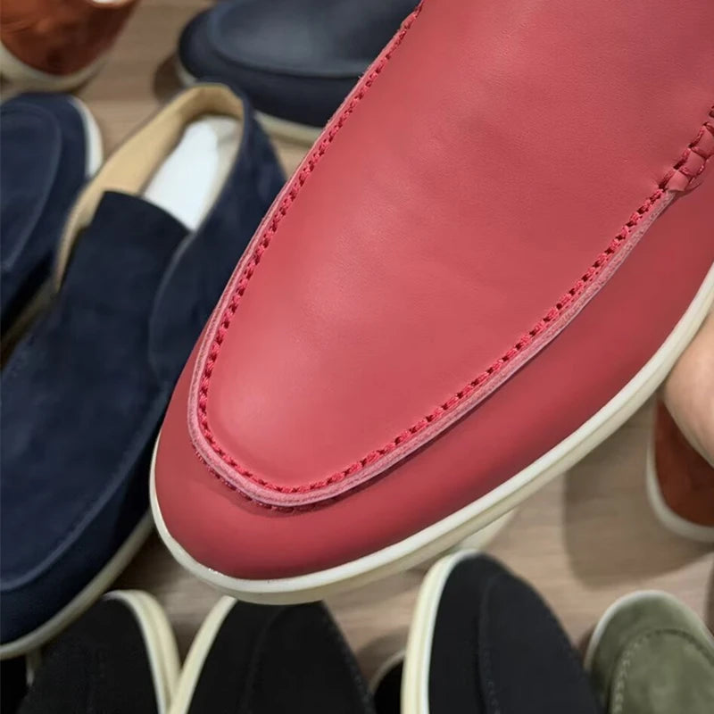 Mocassins Femme Cuir Véritable Tassel Colorés – CLEVI Paris