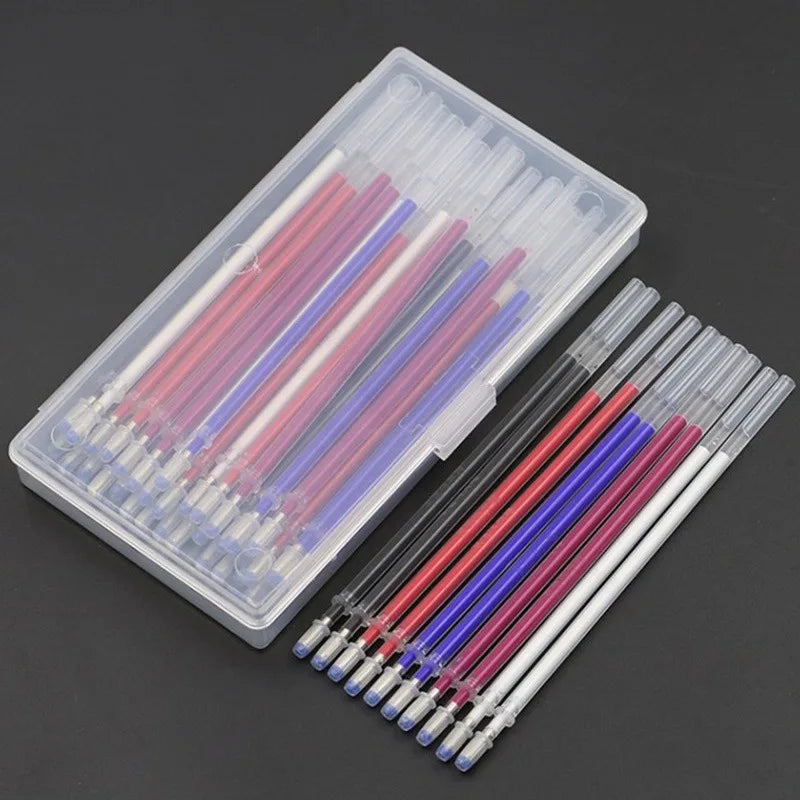 Stylo Thermique Effaçable | Recharges Couture, DIY & Cuir, Lot 40 pcs + Stylo + Boîte – CLEVI Paris