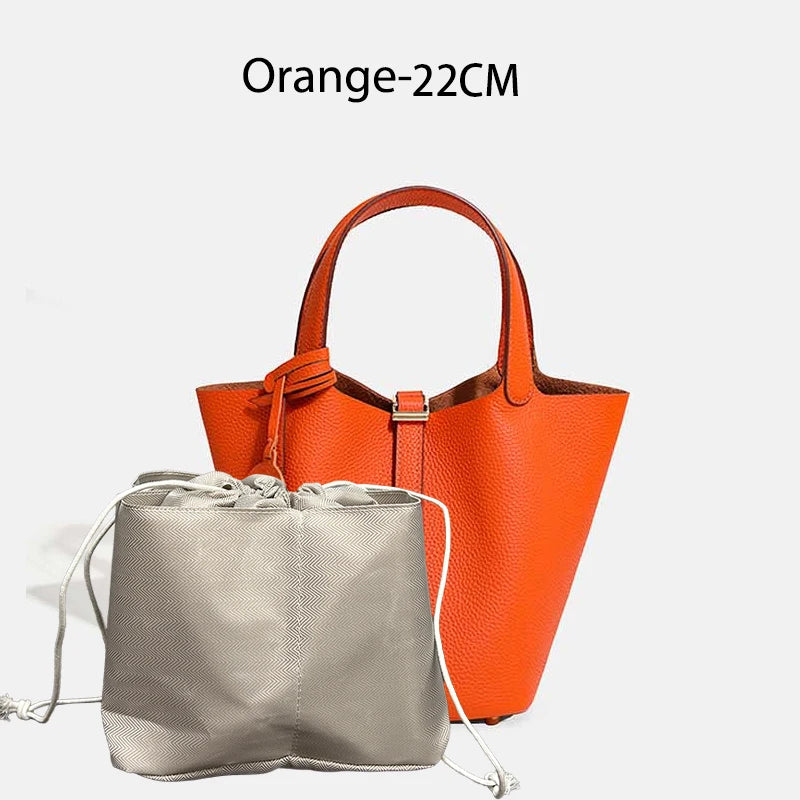 Sac Seau Femme Cuir Véritable Vache 2 Tailles 50+ Coloris Quincaillerie Argentée ou Dorée – CLEVI Paris