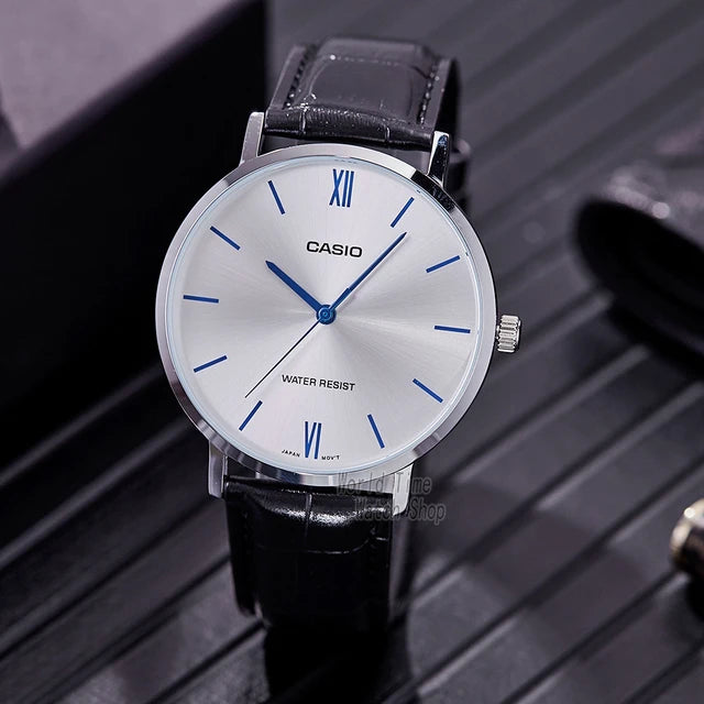 Montre Quartz Homme Casio MTP-VD01 MTP-VT01 Acier Lumineux Calendrier Étanche 5 Bar Business 10 Coloris – CLEVI Paris
