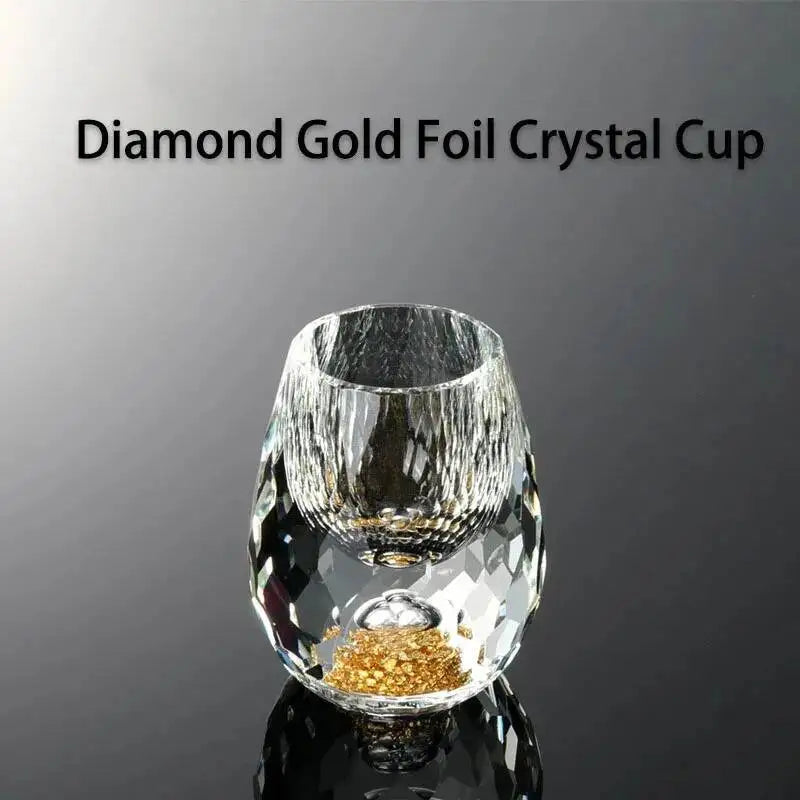 Verres à Shot en Cristal Luxe Feuille d’Or — 15ml, Vodka, Saké, Bar, Lot 1 à 6 | CLEVI Paris