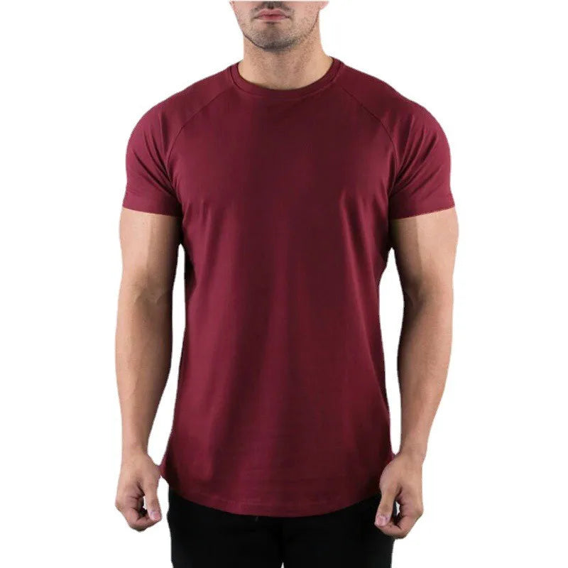 T-Shirt Fitness Homme Muscleguys – Coton Slim Fit, Col Rond, Manches Courtes
