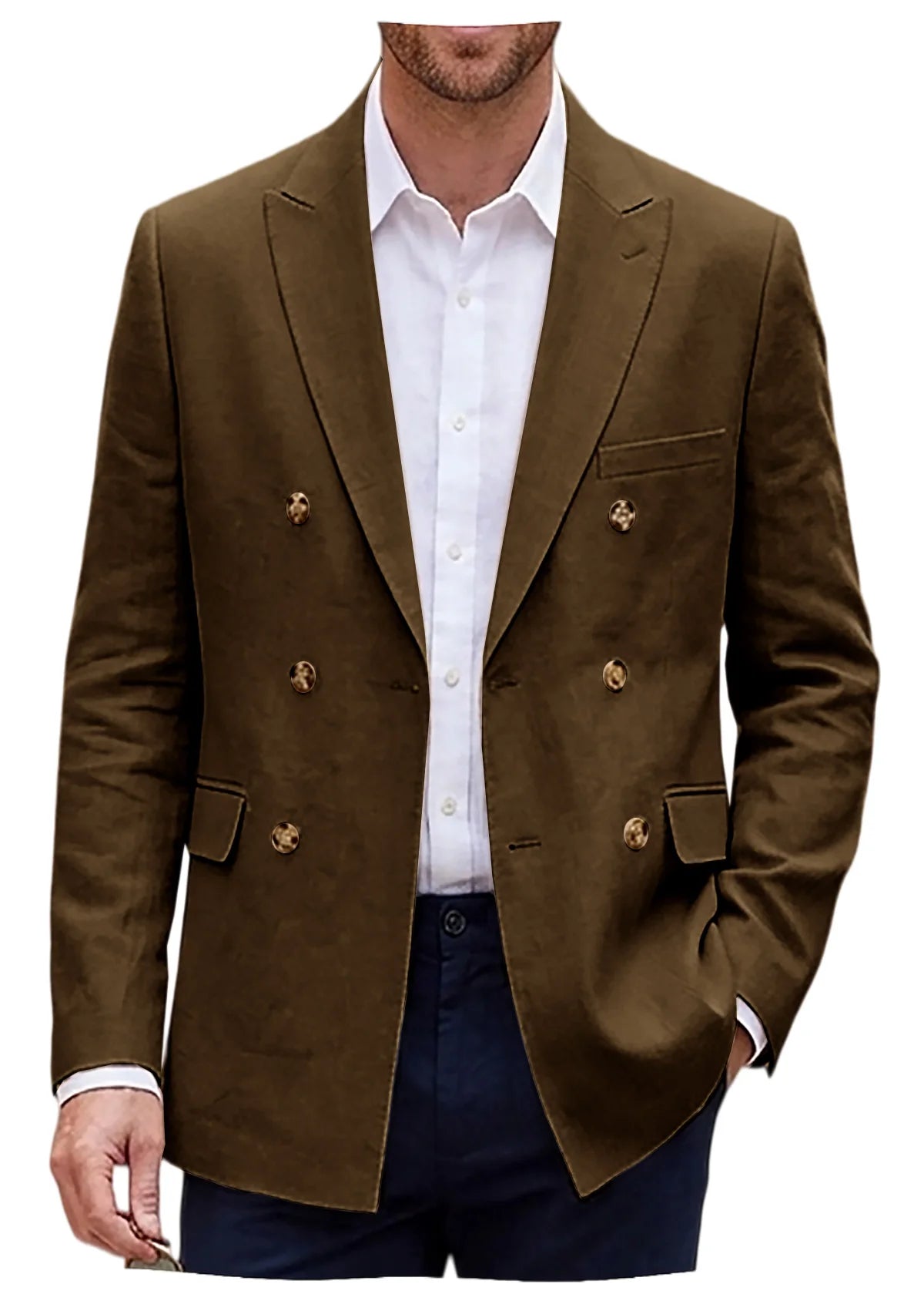 Blazer homme double boutonnage à revers – CLEVI Paris