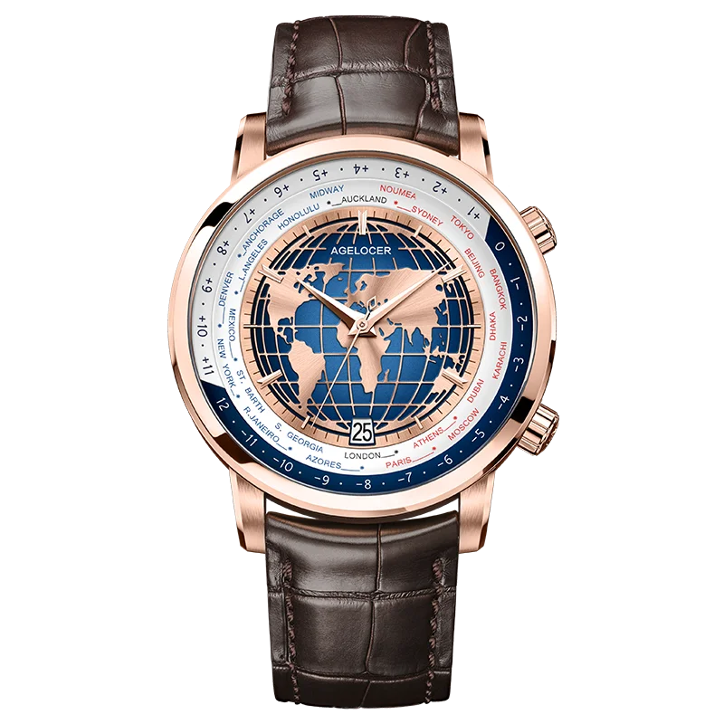 Montre Homme Automatique World Time Agelocer – CLEVI Paris