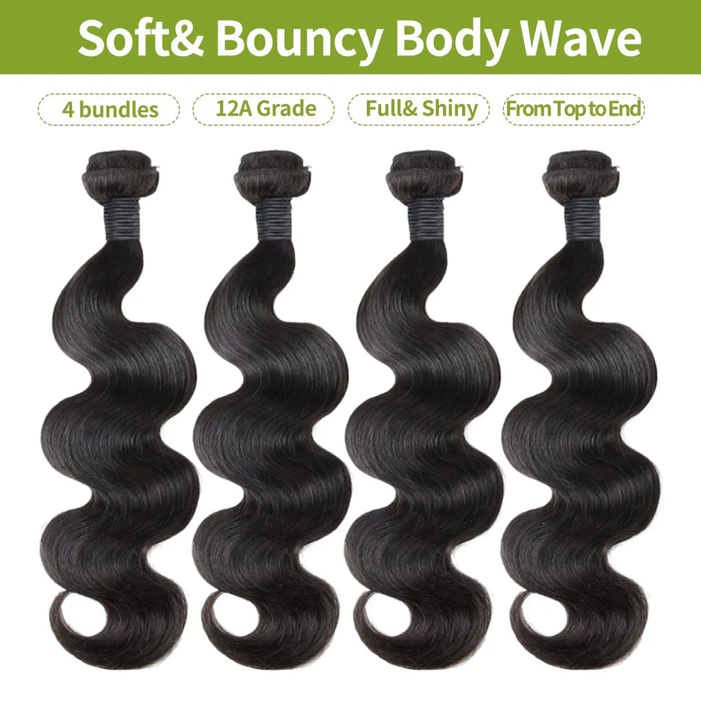 Bundles Body Wave Cheveux Humains Brésiliens Remy Hair 12A Double Weft Couleur Naturelle 6-40 Pouces – CLEVI Paris