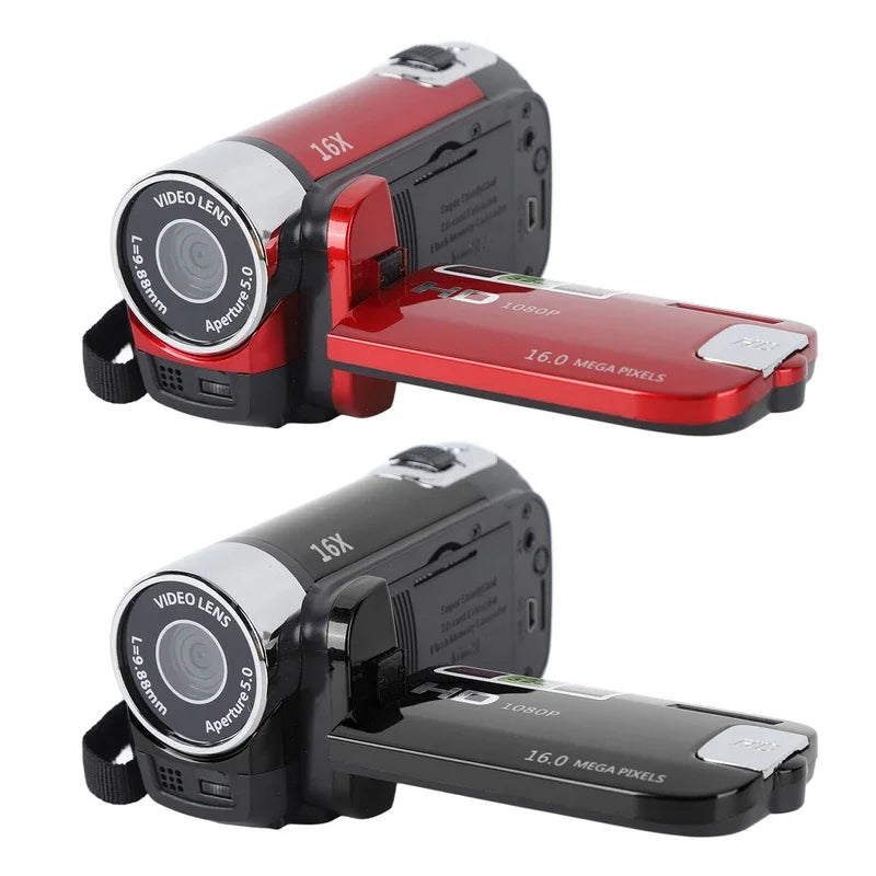 Caméscope DV 1080P – Écran Rotatif 2.7", Zoom 16x, Selfie, Vlogging & Cadeau