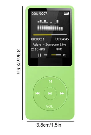 Lecteur MP3 Ultra-Slim Bluetooth FLAC FM TF 128Go 10h Sport Walkman – CLEVI Paris