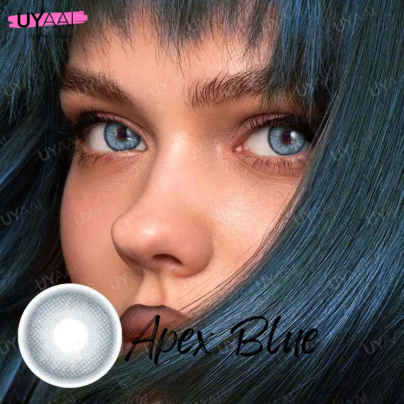 Lentilles de Contact Colorées UYAAI – 15 Teintes, Port Annuel, Confort Hydrogel
