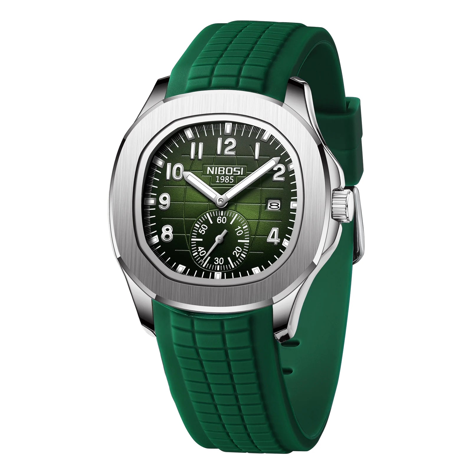 Montre NIBOSI 2653 Aquanaut – Quartz Sport, Date Automatique, Couronne Visée, Aiguilles Lumineuses, Anti-Magnétique, Étanche 3 ATM – CLEVI Paris