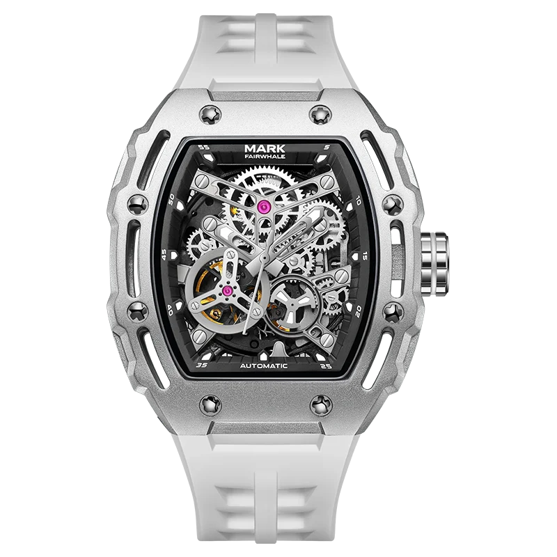 Montre Mécanique Automatique MARK FAIRWHALE FW-6700 Squelette Tonneau Fond Transparent – CLEVI Paris