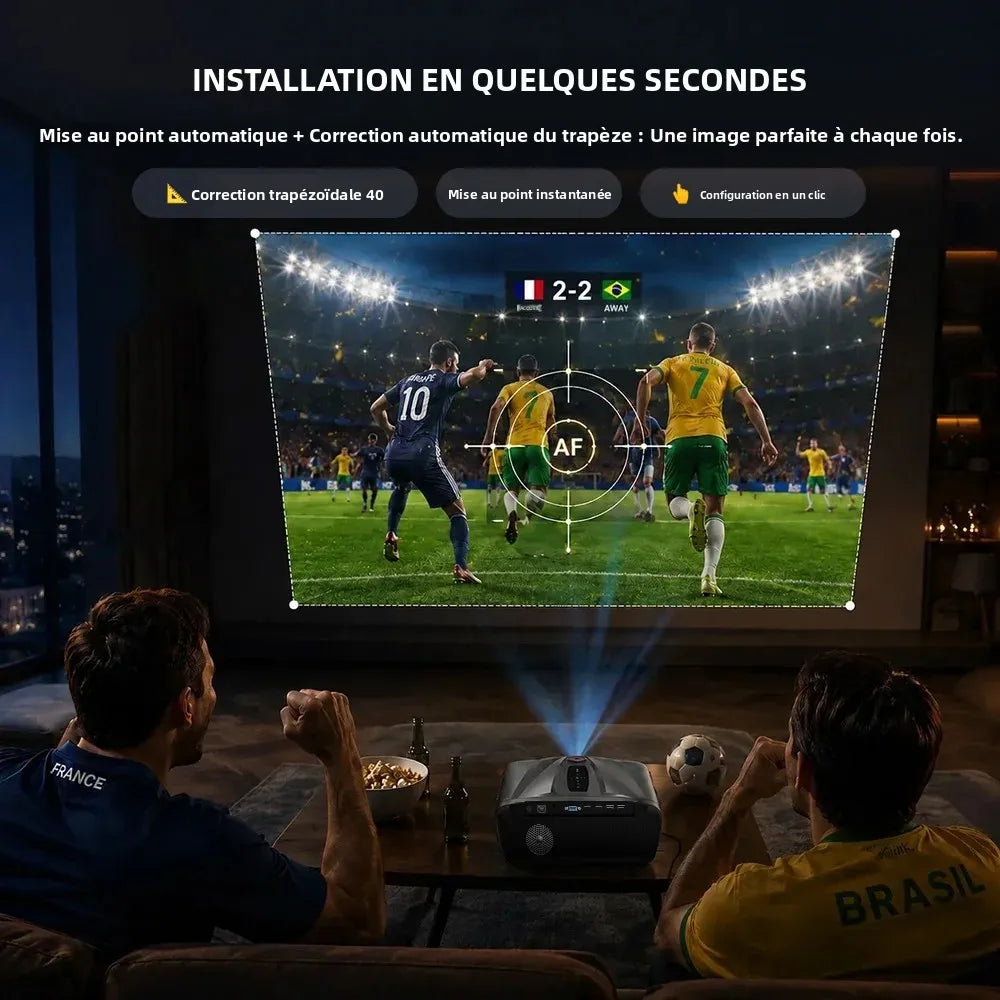 ZCGIOBN A9T 4K Projecteur Home Cinéma 1080P 4200 ANSI Android Netflix WiFi 6 BT 5.4 – CLEVI Paris