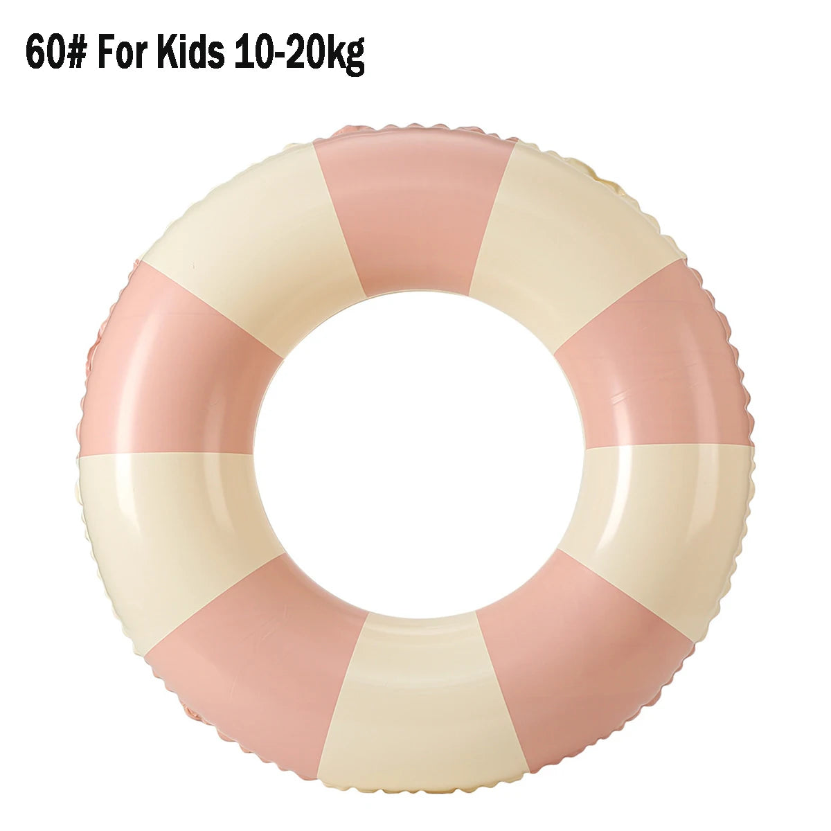 Bouée Gonflable Vintage Rayée – Anneau de Piscine Été 60 à 90 cm – Femme & Adulte
