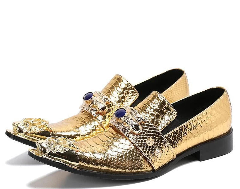 Derby Homme Cuir Véritable Motif Paisley Embout Métal Bout Pointu – 16 Coloris, EU 36-49 – CLEVI Paris