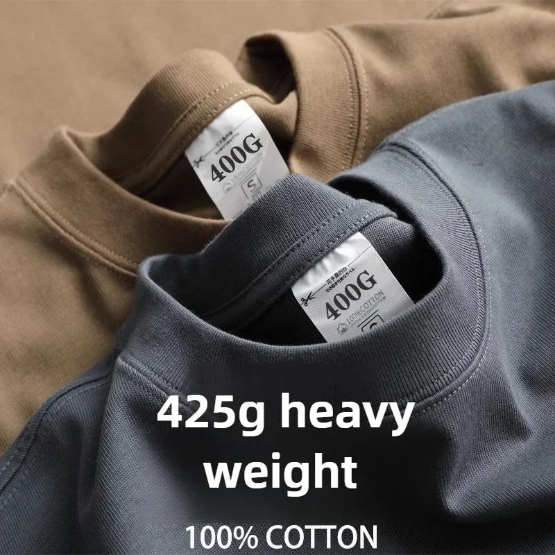 T-Shirt Homme 100% Coton 425g Col Rond Respirant Coupe Basique 6 Coloris – CLEVI Paris