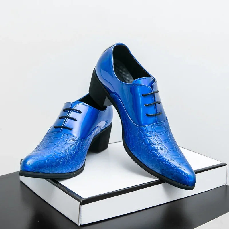 Chaussures Homme Rehaussantes Cuir Verni Oxford Bout Pointu Mariage Casual – CLEVI Paris